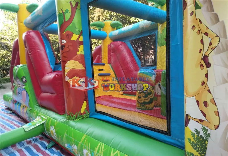 Ребенок зеленый надувной площадка Сафари парк препятствие для продажи