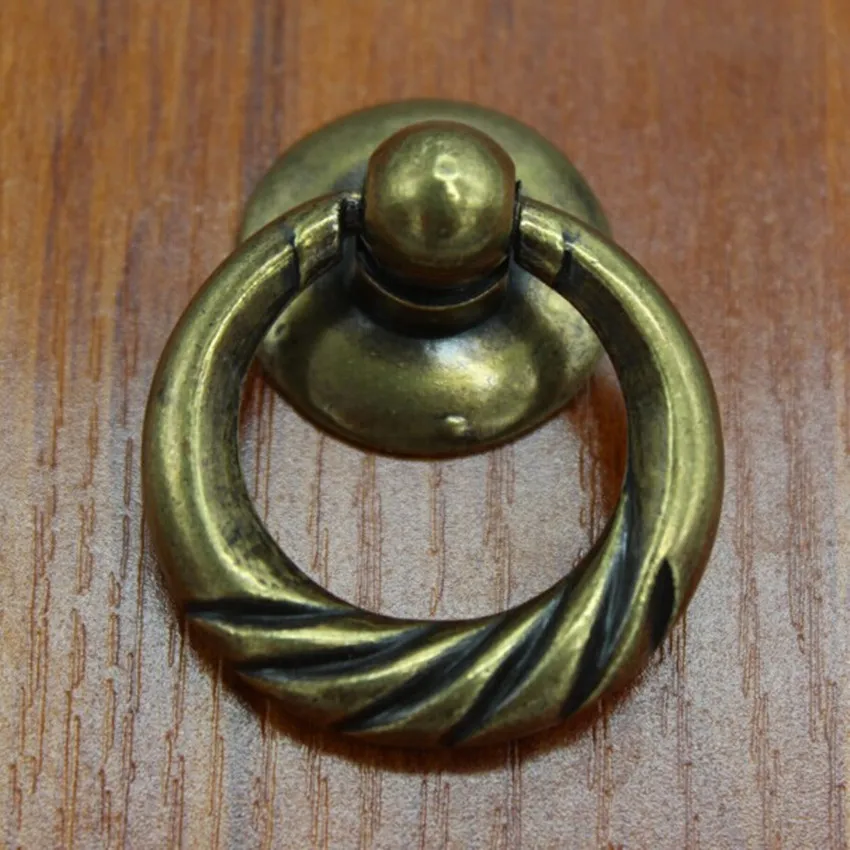 retro style drop rings drawer knobs pulls antique brass dresser