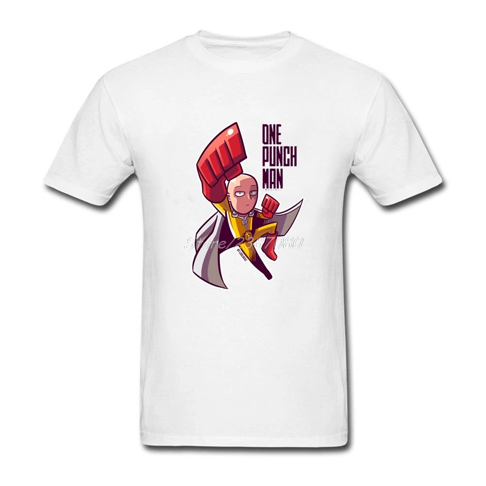 Pop One Punch Man Футболка Geek футболка Для мужчин из хлопка с круглым вырезом 3XL короткий
