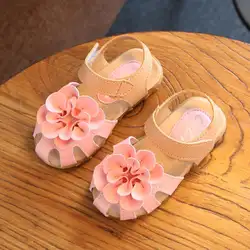 Обувь для девочек из искусственной кожи Для детей, на лето детские сандалии для девочек обувь Skidproof малышей младенческой Для детей Обувь с
