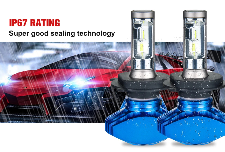 Foxcncar 2PCS  LED H4 H1 H11 H4 Led H7 Bulb Car Headlight High Low Beam 80W 8000LM 12V 24V Fog Light Kit Super Bright Car Light (5)