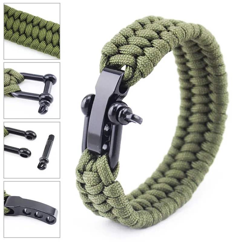 Кемпинговая веревка Paracord походные Тактические выживания плетеное оборудование для кемпинга спасательный Зонт веревка плетеные браслеты парашютный шнур