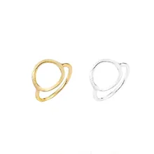 Fashion Female Round Finger Rings For Women Men Rose Gold Sliver Color Karma Circle Ring Wedding Bands Party Jewelry Bijoux
