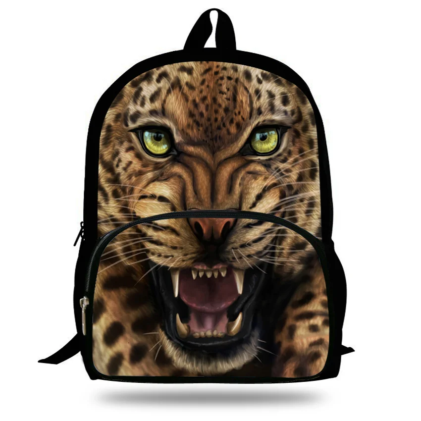 16 Inch Hot Animal Backpack For Children Leopard Backpack For School Boys Girls Cool Beast Bags