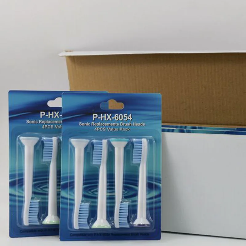 DHL 400 шт. HX6054 электрическая ультразвуковая зубная щетка замена для Philips насадки на зубные щетки Sonicare синяя мягкая щетина