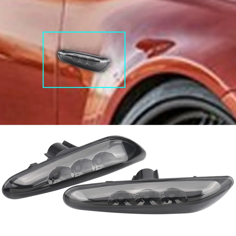 

1 Pair Smoke Color Car Side Marker Turn Signal LED Light Lamps for BMW E82 E88 E60 E61 E90 E91 E92 E93