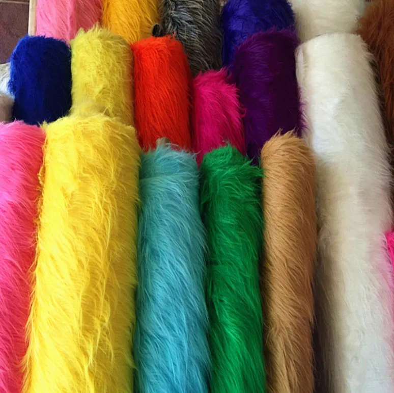 Kopen 9 cm stapel pluche, faux fur stof, Teller accessoires pluche pad, cosplay stof