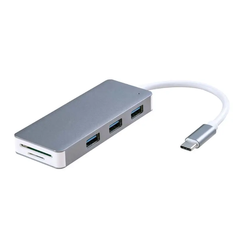 5in1 Тип C до 3 USB 3,0 концентратор SD/TF/micro SD Картридер для ноутбука Macbook samsung S9 S8 huawei Коврики 20/10 Android Tablet PC