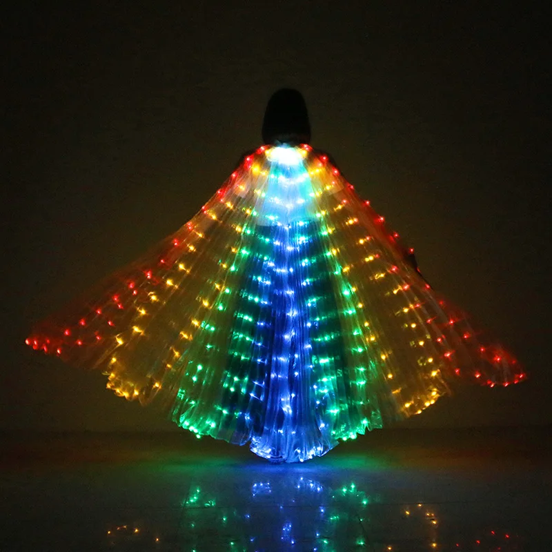  Belly Dance LED Wings Colorful Performance Costume Dance Accessories Girls LED Wings Costume LED Bu - 33043750037