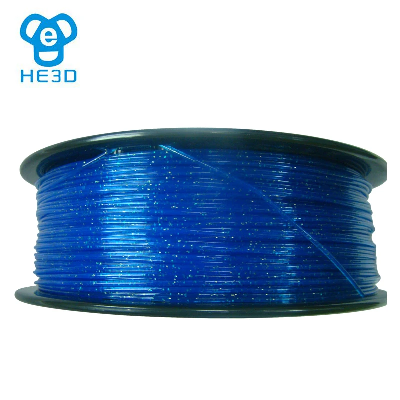 Consumíveis da Impressora Brilhante e Glitter Filamentos para 3d Twinkling Vermelho Transparente Brilhante T-azul Preto 335 Metros He3d 1.0 kg - Imagem 3