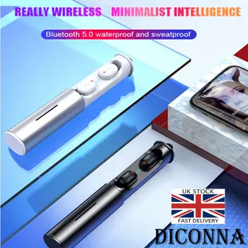 

Waterproof True Wireless Bluetooth Earphone InEar Headsets Swim Sport