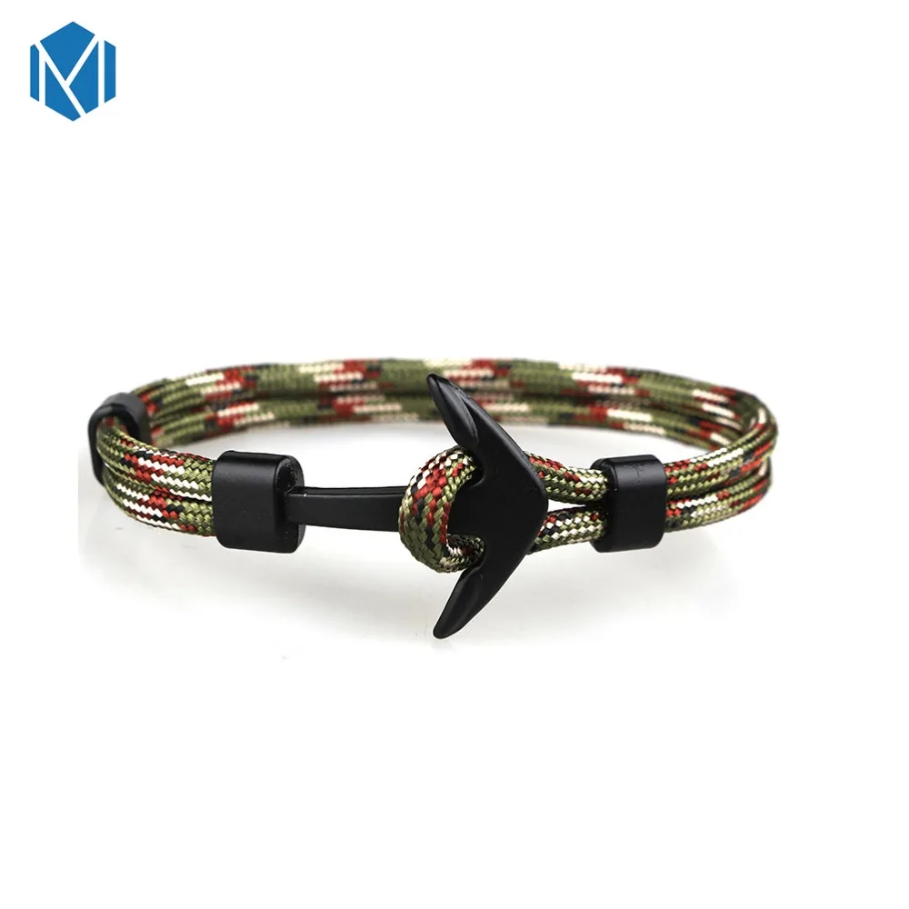 

Unisex New Anchor Bracelets Men Charm Survival Rope Chain Paracord Bracelets & Bangles Male Wrap Sport Hooks Minimalist Jewelry