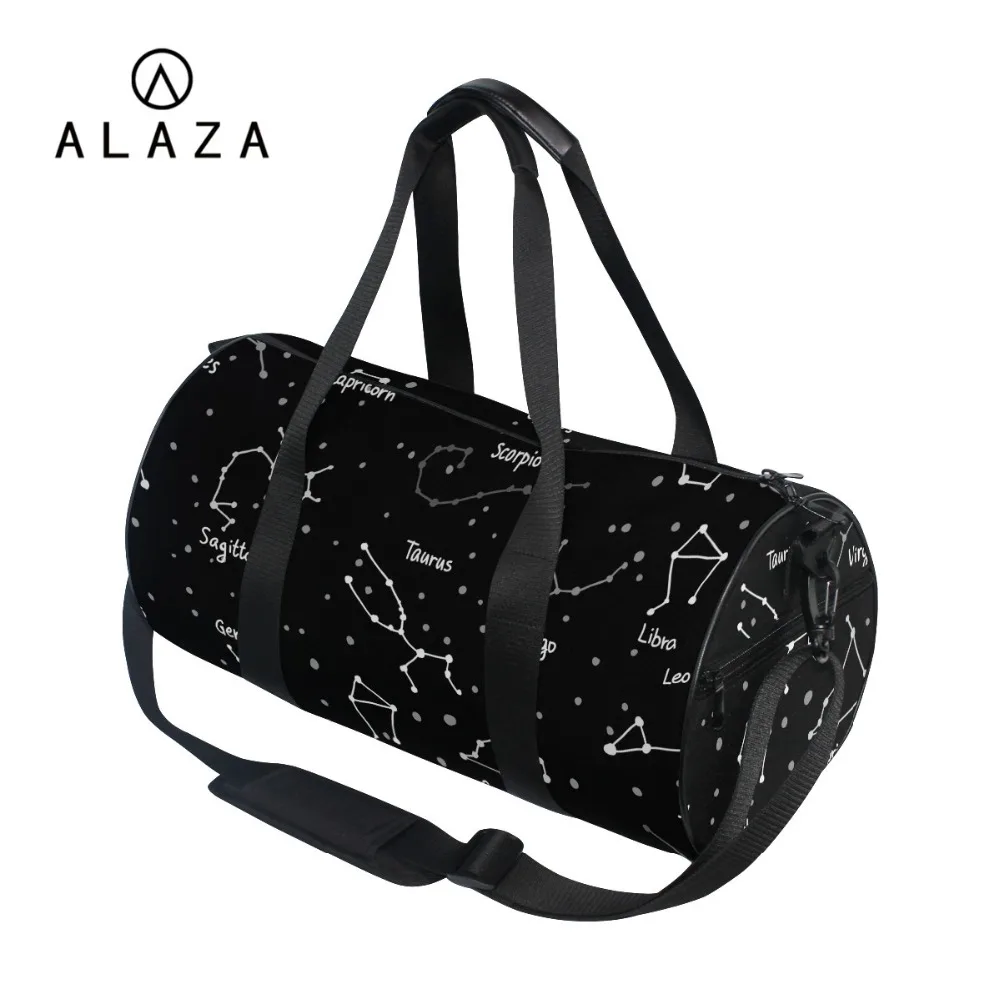 

ALAZA New Arrival Bucket Shape Travel Bag Constellation Handbag Exercise Bag Long Strap Crossbody Shoulder Bag For Women Men