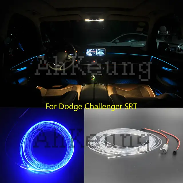 Fur Dodge Challenger Srt Metall Kopf 12 V High Power Leiterfaser Lwl Lichter Auto Innendekoration Atmosphare Lichter Vier Lampe