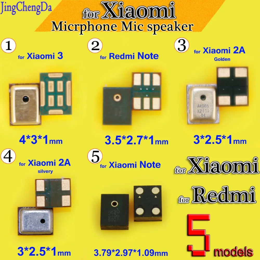 JCD 5 моделей для Xiaomi Note mi3 MI2A Redmi Внутренний микрофон приемник микрофона Запасная