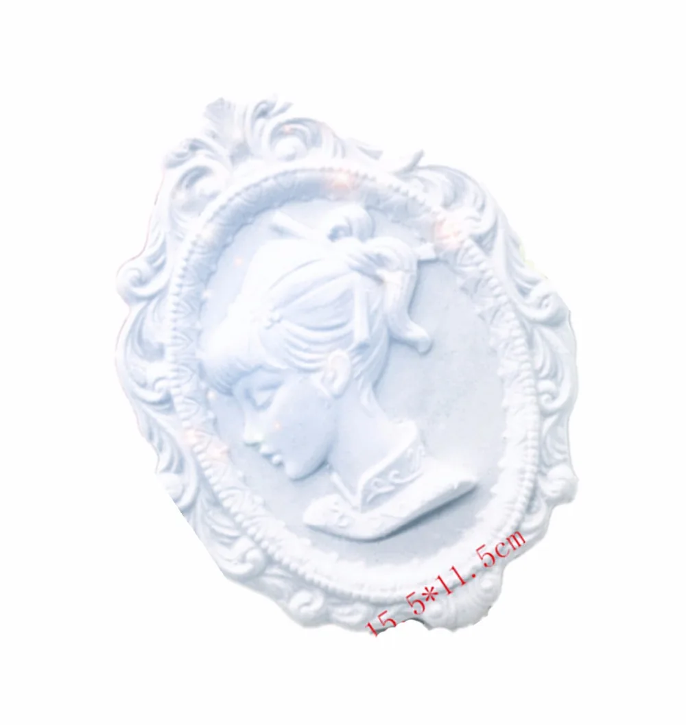 DIY gypsum aromatherapy wax plate mold Handmade Craft Clay Photo Frame Silicone Pendant Mould
