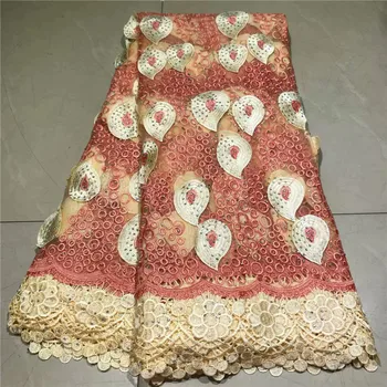 

Latest French Nigerian Laces Fabric High Quality Tulle African Laces Fabric Wedding African French Tulle Lace 2L83-11