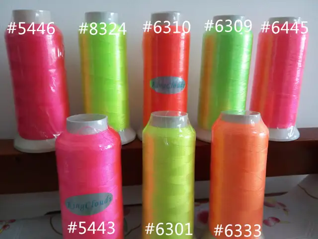 Kingclouds Brand New Polyester Neon Bright Color Embroidery