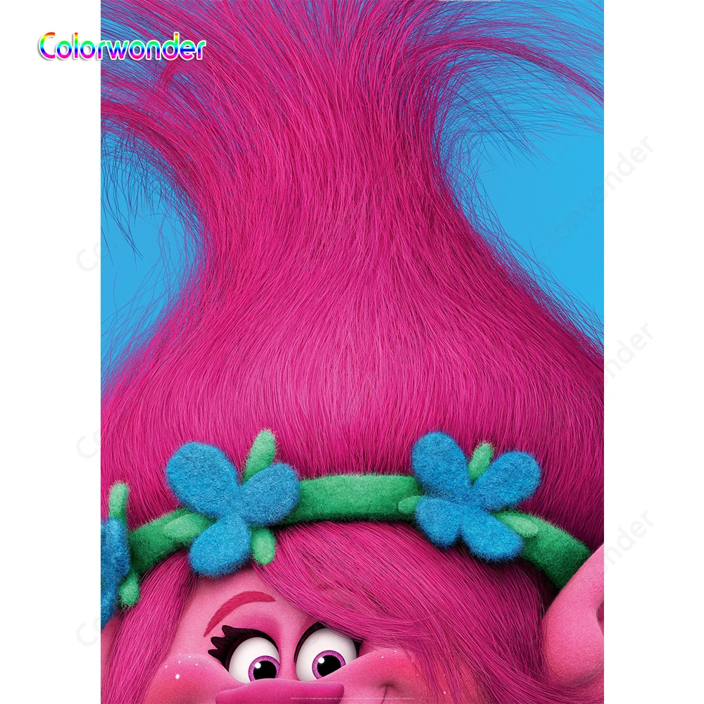 Colorwonder Photography Background Elf Princess Bobby with Pink Body 5x7ft Blue Seamless Backdrop for Kids Photo Booth Studio |