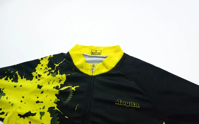 Aogda велоодежда желтого цвета Велоспорт Джерси комплект для мужчин лето велосипед одежда дышащий короткий рукав велосипедный спорт одежда
