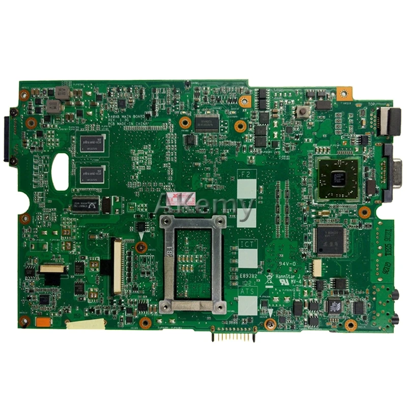  Akemy K40AB Laptop motherboard for ASUS K40AB K40AD K40AF K50AB K50AD K50AF K40IJ K5IJ K40 K50 Test