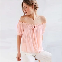 FFTAIQI new fashion summer autumn casual Bohemian style chiffon woman blouse elegant sweet ruffles loose slim sexy women shirts