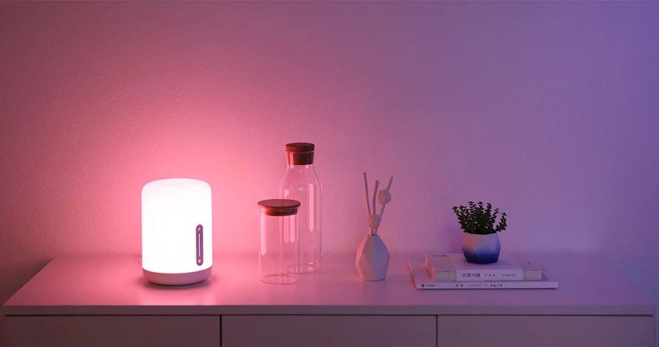 Новая версия Xiaomi Mijia прикроватная лампа 2 умный светильник Голосовое управление сенсорный переключатель умное приложение Регулировка цвета для Apple Homekit Siri