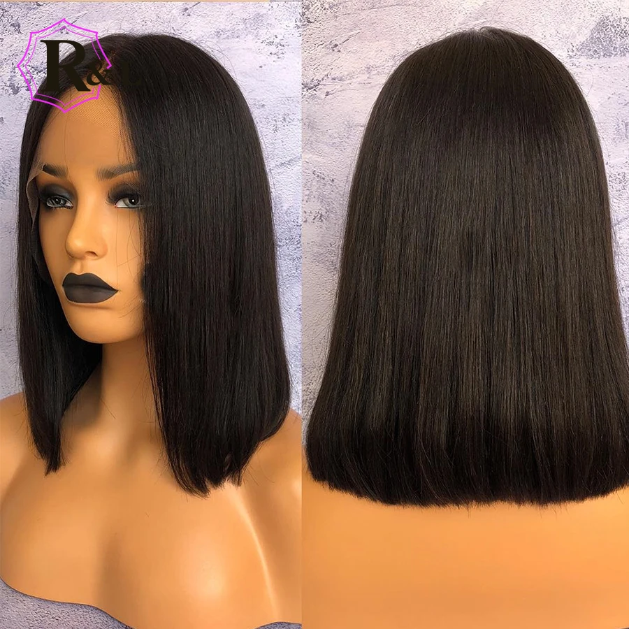 short bob lace front human hair wig3