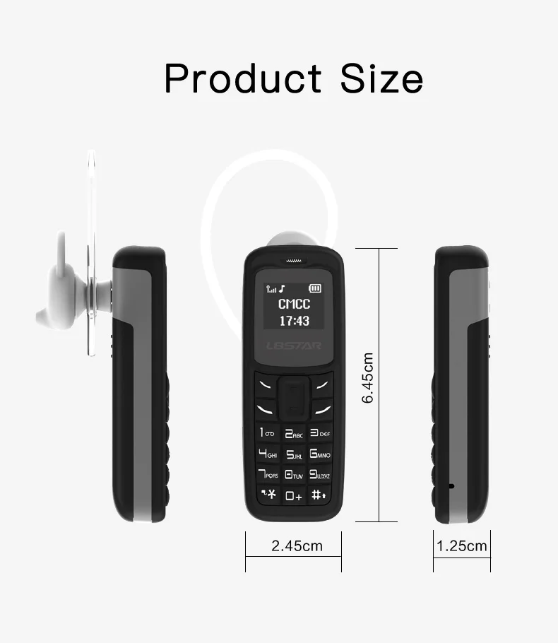L8STAR BM30 мини-телефон Беспроводная гарнитура SIM + TF карта разблокированный мобильный телефон GSM 2 г/3 г/4 г Bluetooth наушники Dialer мобильный с Mp3