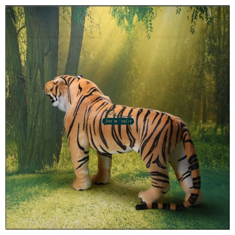 Dorimytrader 43''  110cm Domineering Lifelike Tiger Stuffed Soft Plush Huge Emulational Animal Tiger Toy House Decoration Free Shipping DY60653 (15)