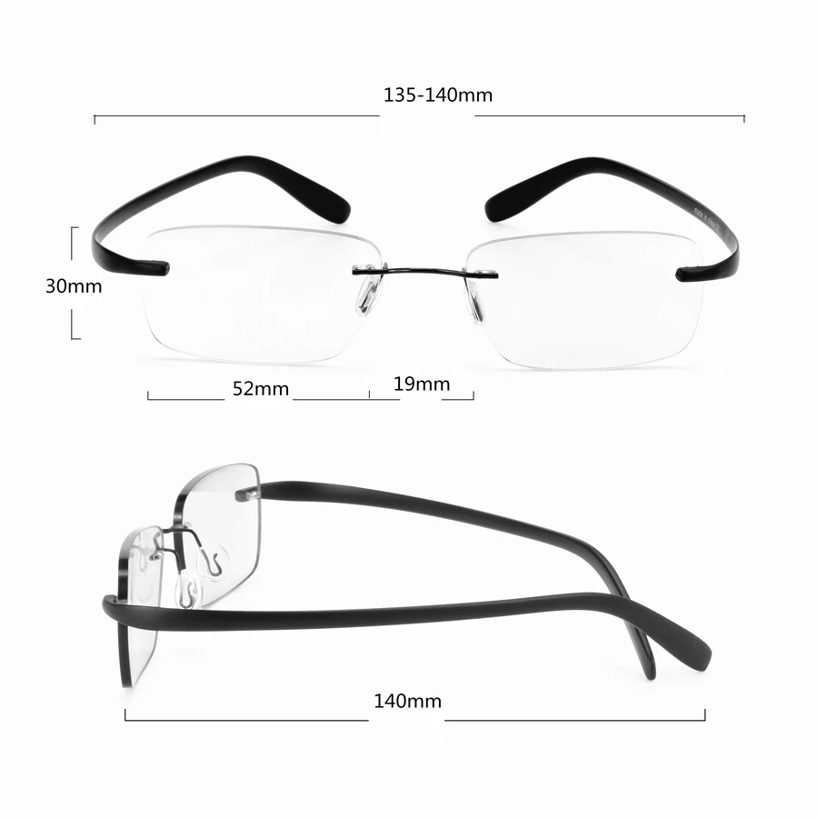 Titanium Transition Sunglasses Photochromism Reading Glasses Men Hyperopia with Diopters Presbyopia Rimles glasses Glasses 