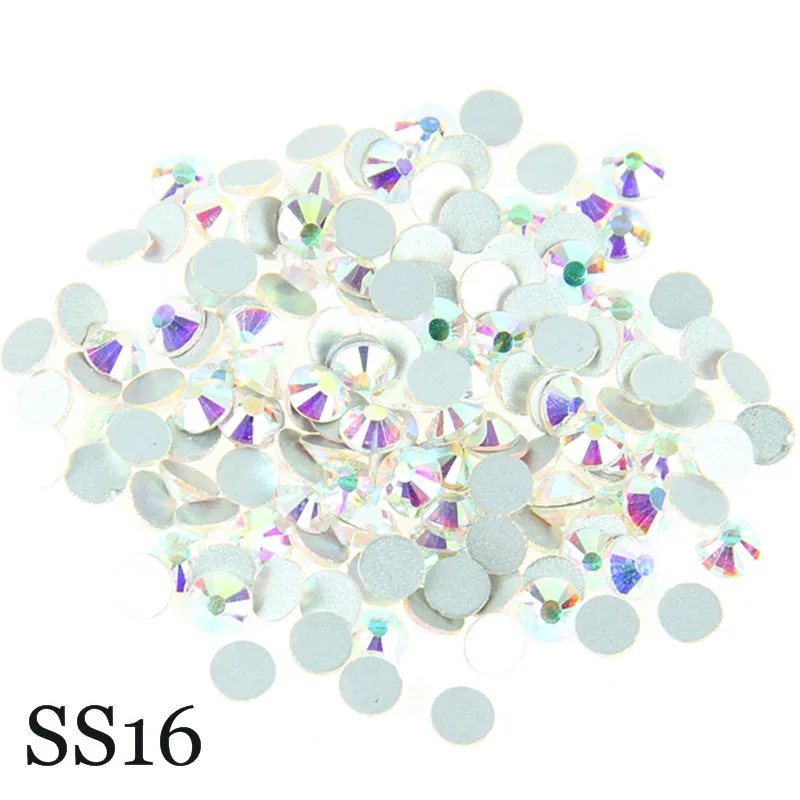 

SS16(3.8-4.0mm) AB 1440pcs/lot No Glue Hot Fix Stoe DIY Nail Art Flatback Strass Rhinestones For Phone Case Decoration