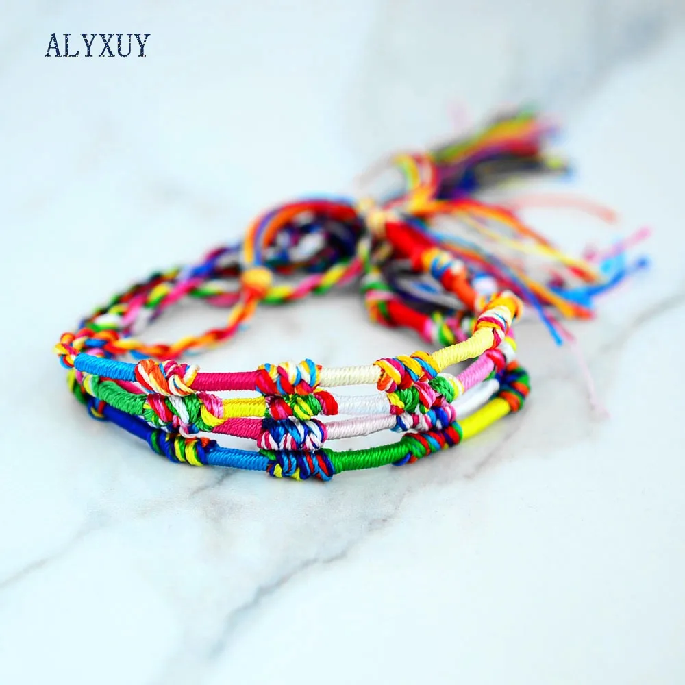Buy weave rope string friendship bracelets 24pcs/lot