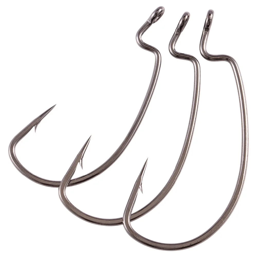 

Bassdash EWG Worm Hooks Baitholder Hooks 1/0 4/0 3/0 2/0 for Bass Trout Walleye Panfish Catfish Fishing 30 piece