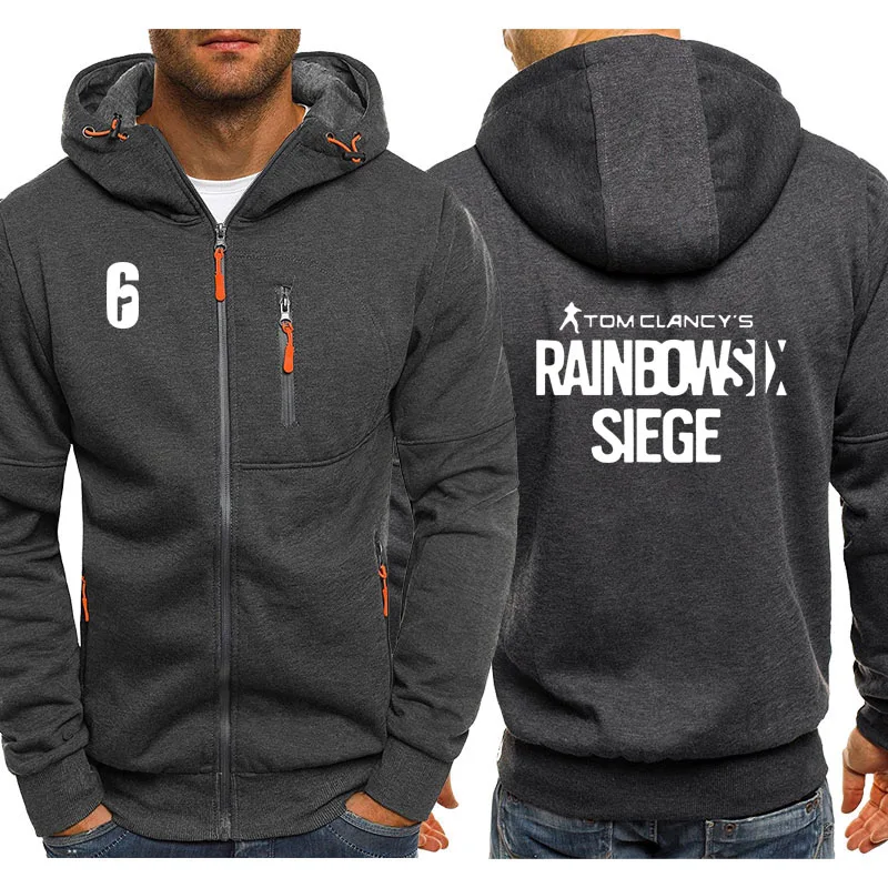 

Rainbow six siege Sweatshirt Hoodies Men Hoody Spring Autumn Fleece Wram Zipper Jacket Hoodie Hip Hop Harajuku Male Clothing