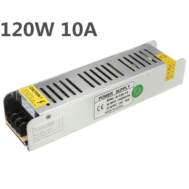 

Jiguoor Mini Power Supply 10A 120W DC12V AC85-265V Switch Lighting Transformers LED Driver For LED Strip Light Power Adapter