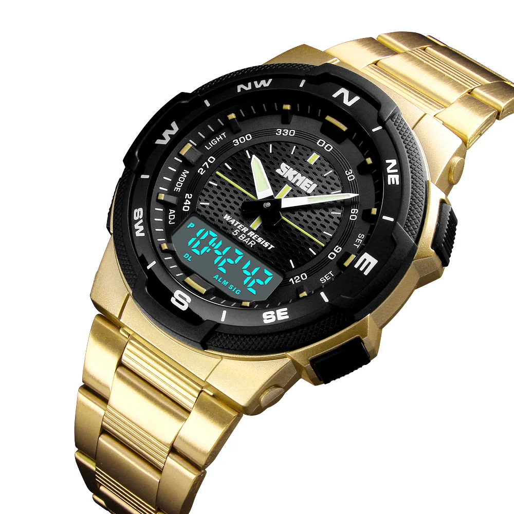 SKMEI часы мужские модные спортивные кварцевые часы мужские s часы лучший бренд класса люкс полностью стальные бизнес водонепроницаемые часы Relogio Masculino