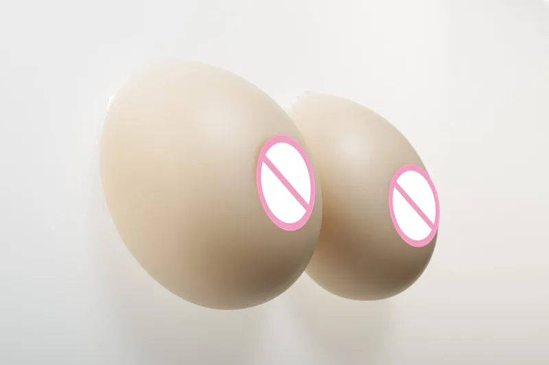 

1800g/pair Cup F Simulation Silicone Breast Form Prosthesis crossdresser shemale Artificial Boobs White