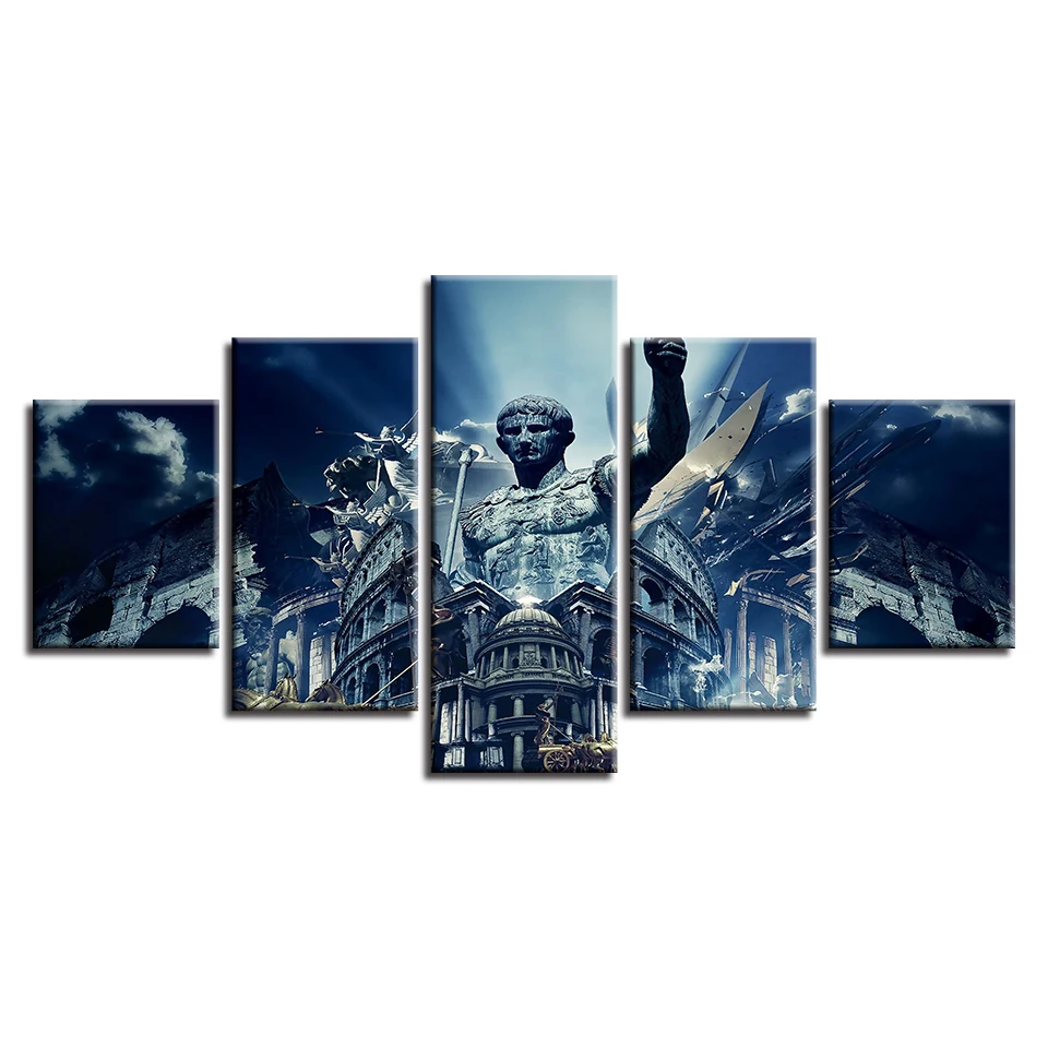 Модульная холст Картины Wall Art HD в рамке печатает 5 шт. Древнего Рима фотографии