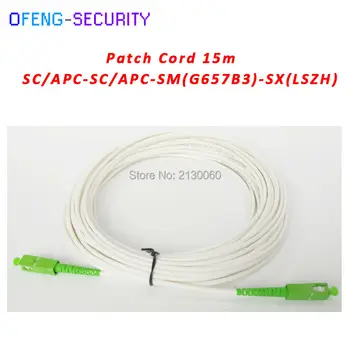 

Simplex mode fiber SC APC-SC UPC 15M optic patch cord Cable 2.0mm or 3.0mm FTTH fiber optic jumper cable