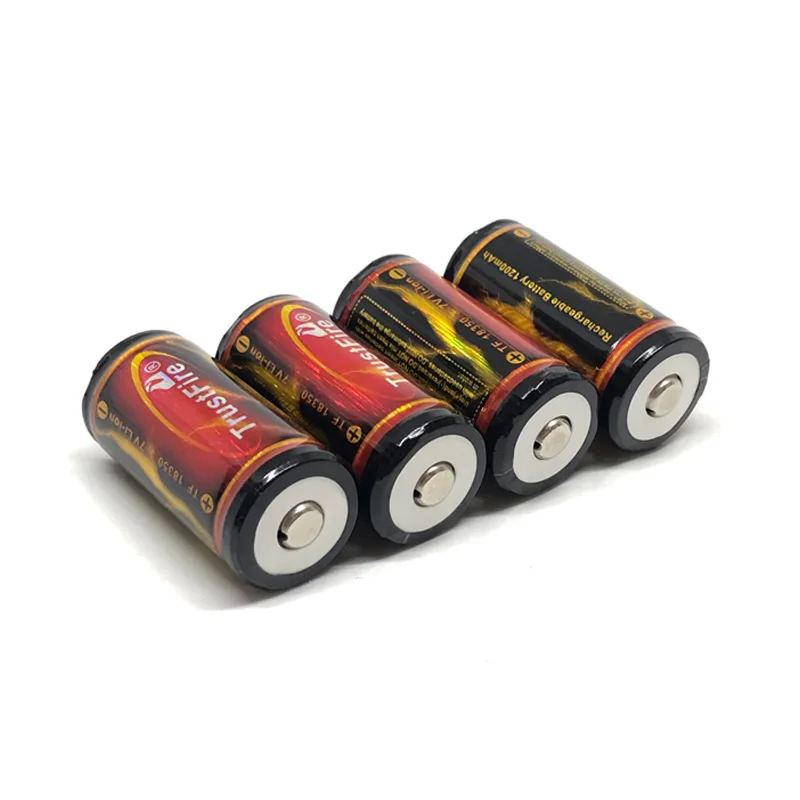 

18pcs/lot Trustfire 18350 1200mAh 3.7V Rechargeable Battery Lithium Protected Batteries with PCB For flashlight toys