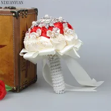 Винтажные Искусственные цветы водопад свадебные букеты с кристаллами свадебная брошь букеты букет невесты De Mariage