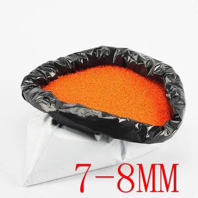 1 кг/лот 7-8 мм 9-11 мм 11-13 мм цветной гелевый шар хрустальные пули для Игрушечного Пистолета - Цвет: 7-8mm Orange