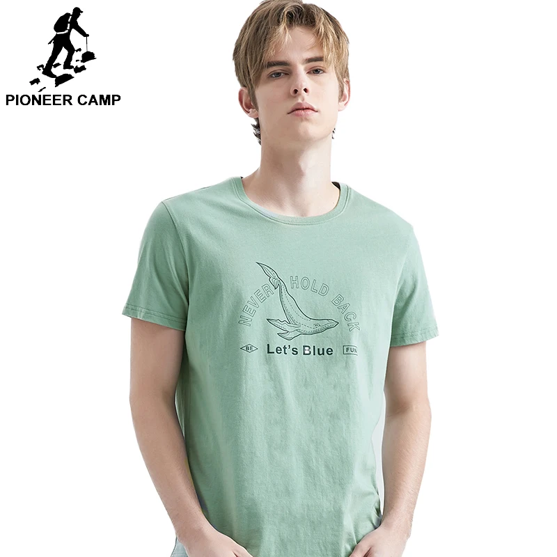 Пионерский лагерь летняя новая футболка мужская Повседневная хлопковая футболка высокого качества Мужская футболка ADT901103