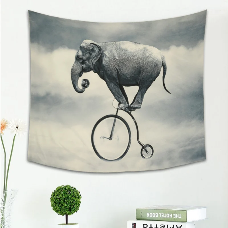 

Animals Print Tapestry Home Decoration elephant Tapestrys Cover Beach Towel Picnic cushion/Yoga Mat Home Decor Textiles