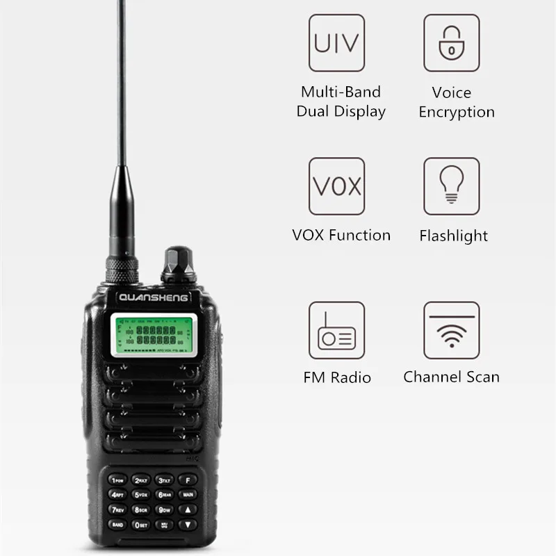 Высококачественная Двухдиапазонная рация QUANSHENG TG UV2 VHF UHF с сертификацией FCC CE|powerful