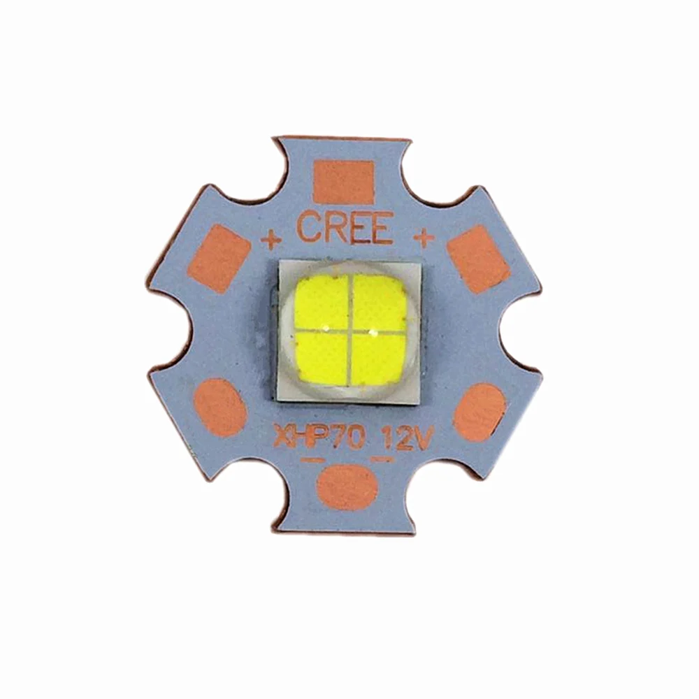 

2pcs CREE XHP70 30W LED 4022LM 6V/12V four chips welding 16 20mm copper pcb Ultra-high brightness head lamp car bulbs coldwhite