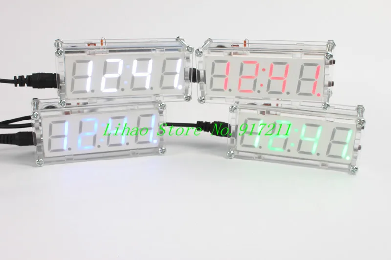 4 Бит Электронные часы production suite LED электронные DIY kit СКМ цифровые частей |
