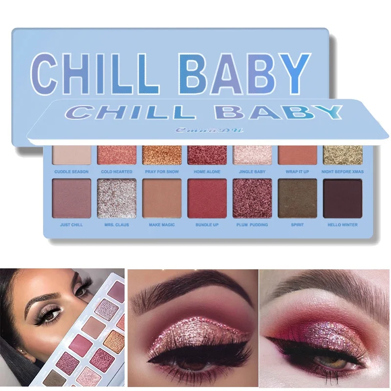 

14 Color Nude Shiny Metallic Eye Shadow Palette Long-Lasting Waterproof Metallic Matte Shimmer Eye Shadow