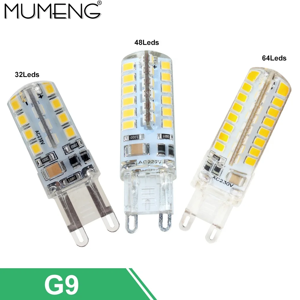 

mumeng G9 LED Bulb 3w 4w 5w led Lamp 32 48 64pcs SMD2835 Ampoule led 220V Energy Saving Light for home chandelier 5/10X